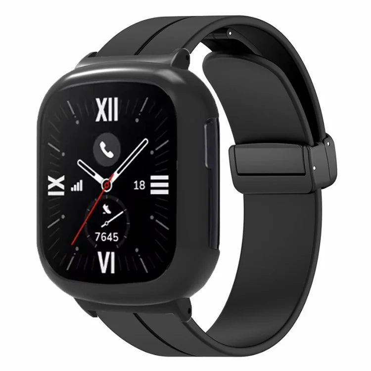 For Honor Watch 4 Watch Band Magnetic Buckle Silicone Wrist Strap with Watch Case
