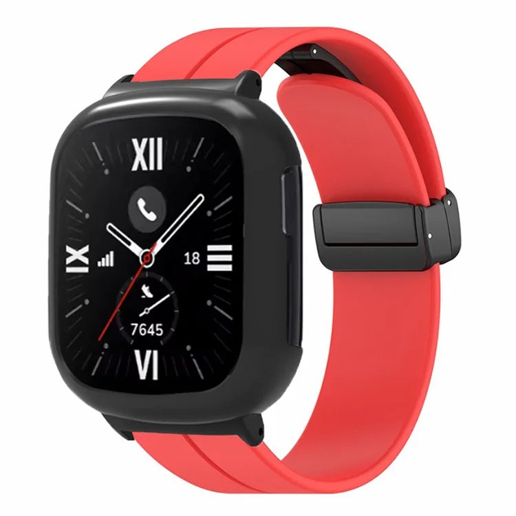 For Honor Watch 4 Watch Band Magnetic Buckle Silicone Wrist Strap with Watch Case