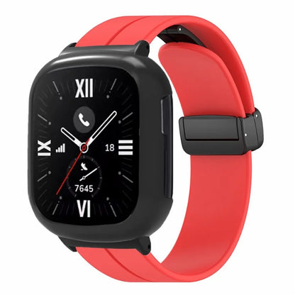 For Honor Watch 4 Watch Band Magnetic Buckle Silicone Wrist Strap with Watch Case