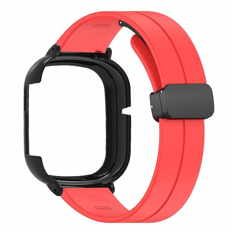 For Honor Watch 4 Watch Band Magnetic Buckle Silicone Wrist Strap with Watch Case