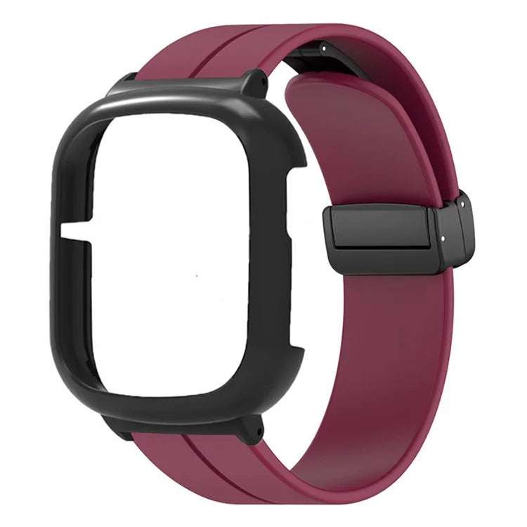 For Honor Watch 4 Watch Band Magnetic Buckle Silicone Wrist Strap with Watch Case