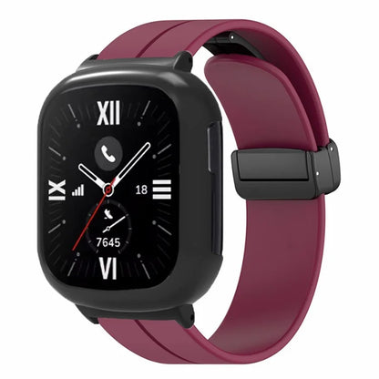 For Honor Watch 4 Watch Band Magnetic Buckle Silicone Wrist Strap with Watch Case