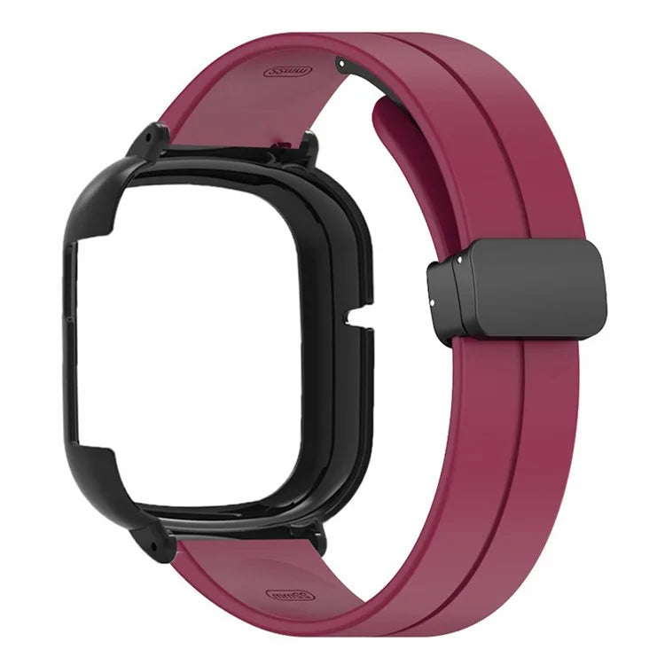 For Honor Watch 4 Watch Band Magnetic Buckle Silicone Wrist Strap with Watch Case