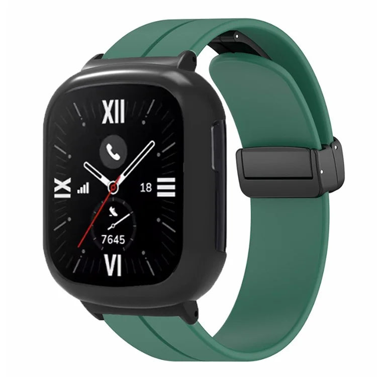For Honor Watch 4 Watch Band Magnetic Buckle Silicone Wrist Strap with Watch Case