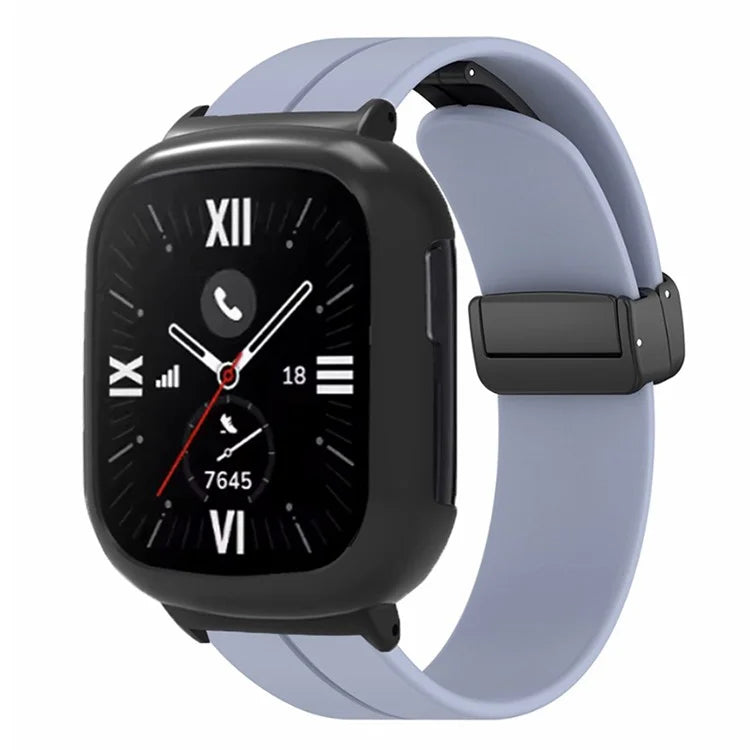 For Honor Watch 4 Watch Band Magnetic Buckle Silicone Wrist Strap with Watch Case