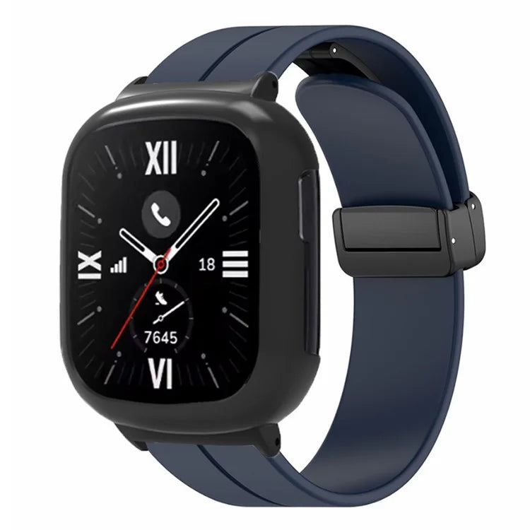 For Honor Watch 4 Watch Band Magnetic Buckle Silicone Wrist Strap with Watch Case