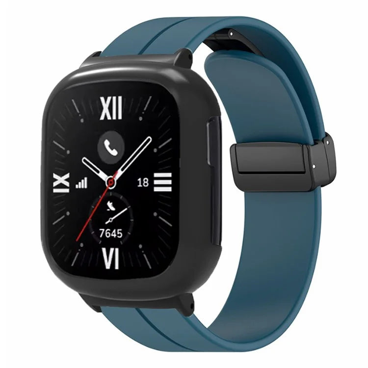 For Honor Watch 4 Watch Band Magnetic Buckle Silicone Wrist Strap with Watch Case