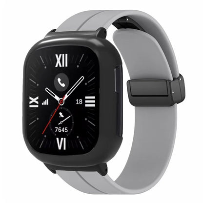 For Honor Watch 4 Watch Band Magnetic Buckle Silicone Wrist Strap with Watch Case
