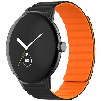 For Google Pixel Watch / Pixel Watch 2 Magnetic Watch Band Adjustable Silicone Wrist Strap