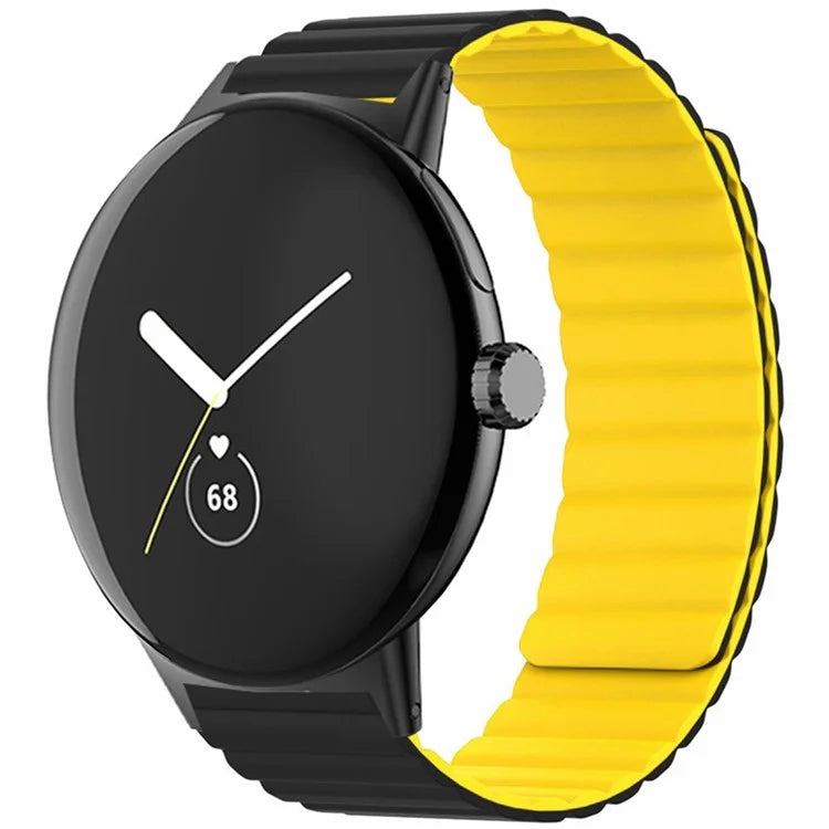 For Google Pixel Watch / Pixel Watch 2 Magnetic Watch Band Adjustable Silicone Wrist Strap