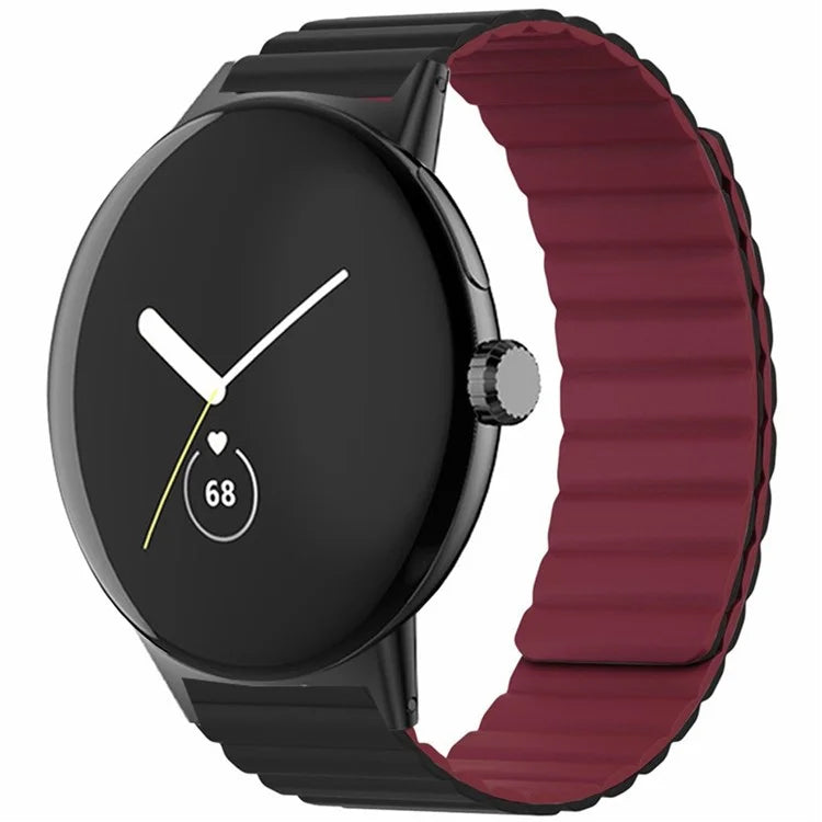 For Google Pixel Watch / Pixel Watch 2 Magnetic Watch Band Adjustable Silicone Wrist Strap