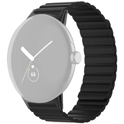 For Google Pixel Watch / Pixel Watch 2 Magnetic Watch Band Adjustable Silicone Wrist Strap