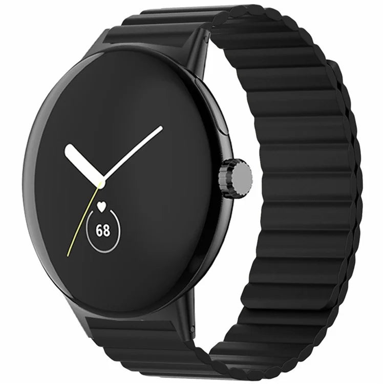 For Google Pixel Watch / Pixel Watch 2 Magnetic Watch Band Adjustable Silicone Wrist Strap