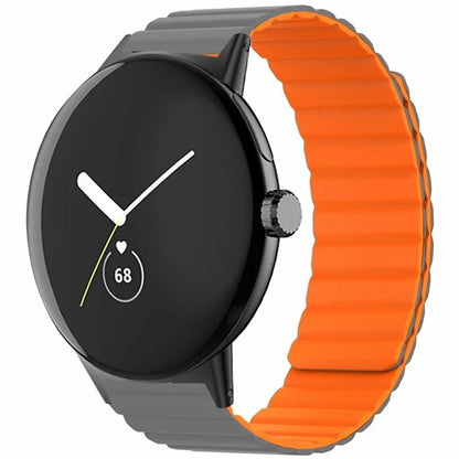 For Google Pixel Watch / Pixel Watch 2 Magnetic Watch Band Adjustable Silicone Wrist Strap