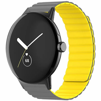 For Google Pixel Watch / Pixel Watch 2 Magnetic Watch Band Adjustable Silicone Wrist Strap