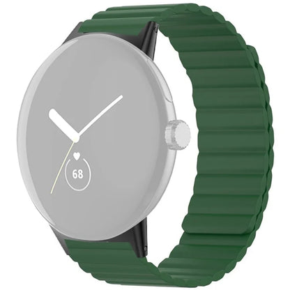 For Google Pixel Watch / Pixel Watch 2 Magnetic Watch Band Adjustable Silicone Wrist Strap