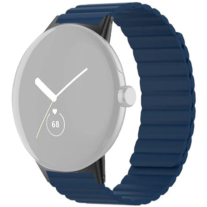 For Google Pixel Watch / Pixel Watch 2 Magnetic Watch Band Adjustable Silicone Wrist Strap