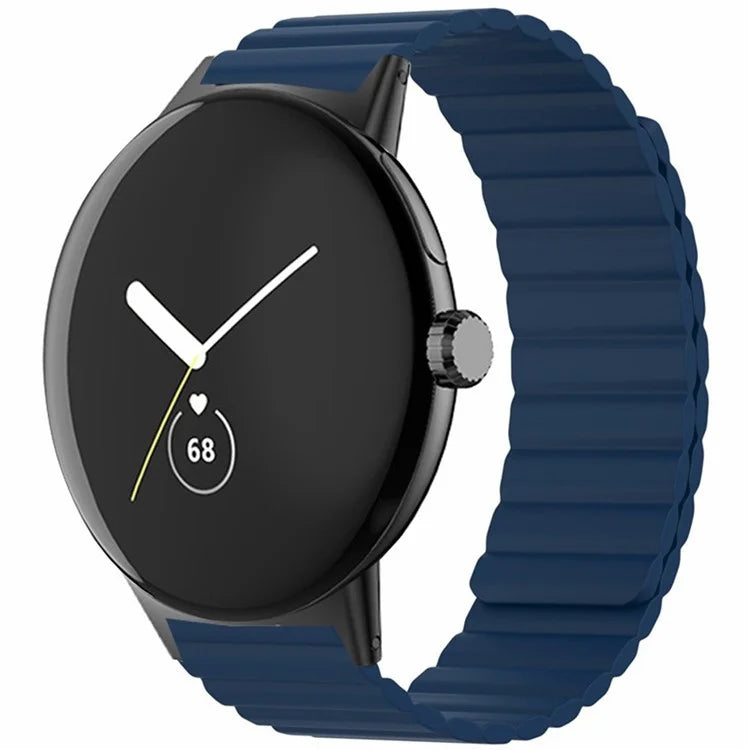 For Google Pixel Watch / Pixel Watch 2 Magnetic Watch Band Adjustable Silicone Wrist Strap