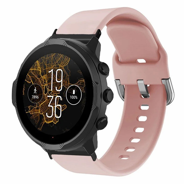 For Suunto Spartan Sport Wrist HR Baro / Suunto 7 Watch Band 24mm Adjustable Silicone Strap