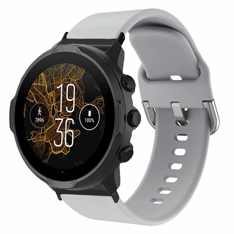 For Suunto Spartan Sport Wrist HR Baro / Suunto 7 Watch Band 24mm Adjustable Silicone Strap
