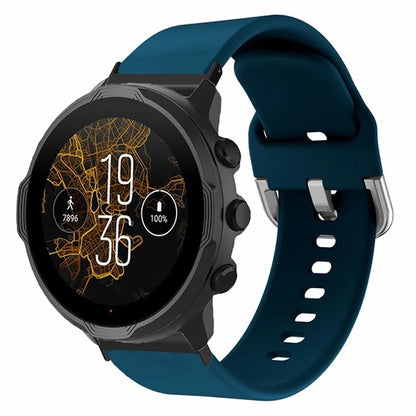 For Suunto Spartan Sport Wrist HR Baro / Suunto 7 Watch Band 24mm Adjustable Silicone Strap