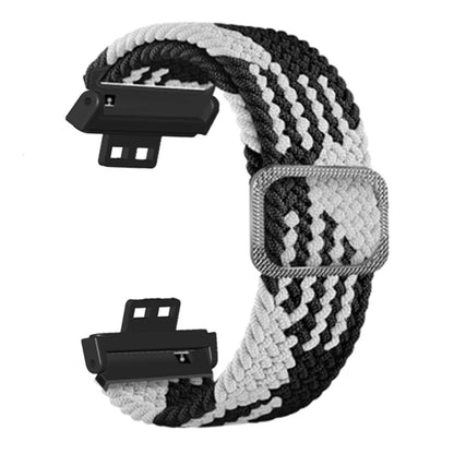 For Huawei Watch Fit / Watch Fit Special Edition Watch Band Nylon Braided Elastic Wrist Strap+White