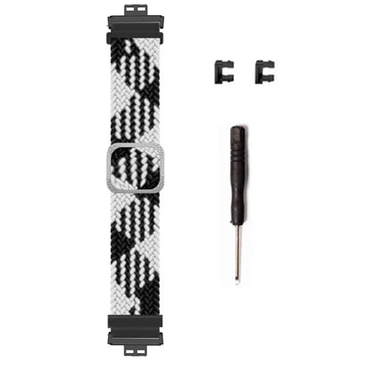 For Huawei Watch Fit / Watch Fit Special Edition Watch Band Nylon Braided Elastic Wrist Strap+White