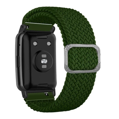 For Huawei Watch Fit / Watch Fit Special Edition Watch Band Nylon Braided Elastic Wrist Strap