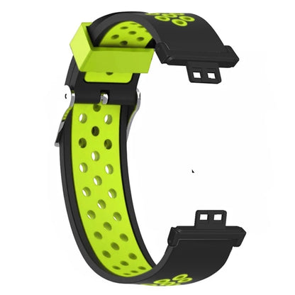 For Huawei Watch Fit / Watch Fit Special Edition Dual Color Silicone Watch Band with Breathable Holes