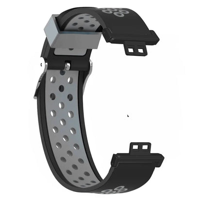 For Huawei Watch Fit / Watch Fit Special Edition Dual Color Silicone Watch Band with Breathable Holes