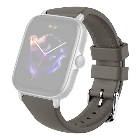 For Huami Amazfit GTS 4 / 3 / 2 / Mini / Bip U 20mm Smart Watch Strap Pin Buckle Silicone Band