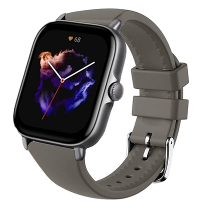 For Huami Amazfit GTS 4 / 3 / 2 / Mini / Bip U 20mm Smart Watch Strap Pin Buckle Silicone Band