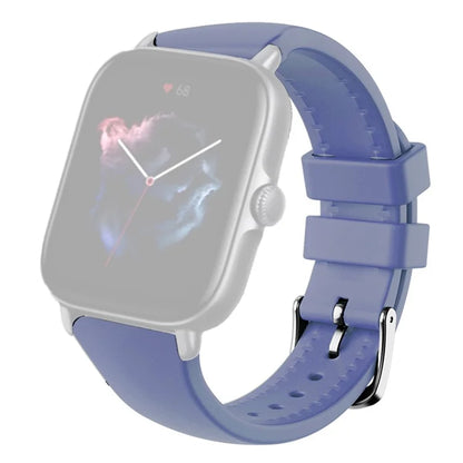 For Huami Amazfit GTS 4 / 3 / 2 / Mini / Bip U 20mm Smart Watch Strap Pin Buckle Silicone Band