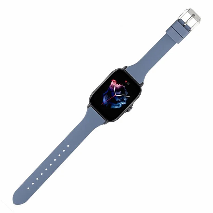 For Huami Amazfit GTS 4 / 3 / 2 / Mini / Bip U 20mm Smart Watch Strap Pin Buckle Silicone Band