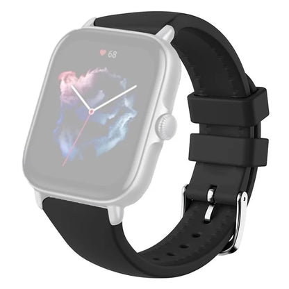 For Huami Amazfit GTS 4 / 3 / 2 / Mini / Bip U 20mm Smart Watch Strap Pin Buckle Silicone Band