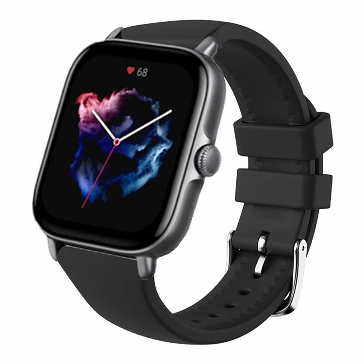 For Huami Amazfit GTS 4 / 3 / 2 / Mini / Bip U 20mm Smart Watch Strap Pin Buckle Silicone Band