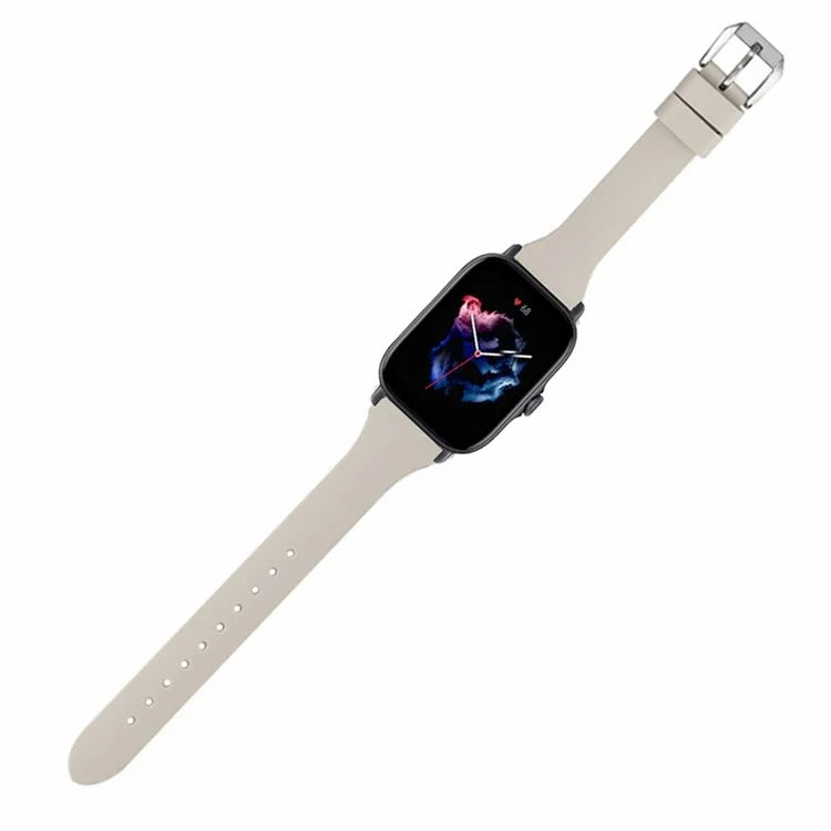 For Huami Amazfit GTS 4 / 3 / 2 / Mini / Bip U 20mm Smart Watch Strap Pin Buckle Silicone Band
