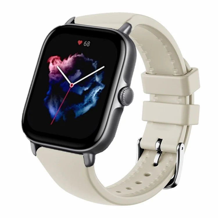 For Huami Amazfit GTS 4 / 3 / 2 / Mini / Bip U 20mm Smart Watch Strap Pin Buckle Silicone Band