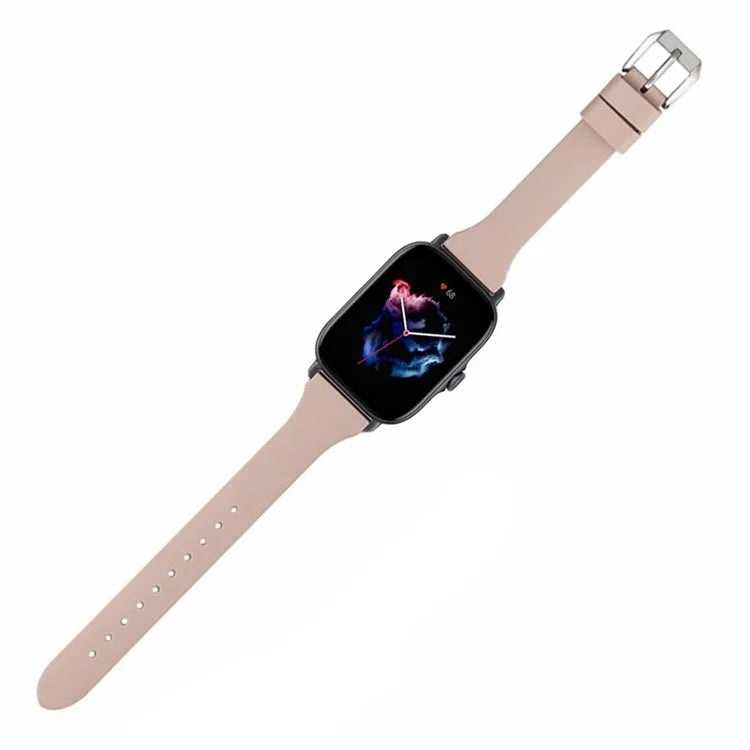 For Huami Amazfit GTS 4 / 3 / 2 / Mini / Bip U 20mm Smart Watch Strap Pin Buckle Silicone Band