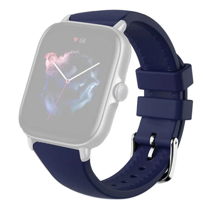 For Huami Amazfit GTS 4 / 3 / 2 / Mini / Bip U 20mm Smart Watch Strap Pin Buckle Silicone Band