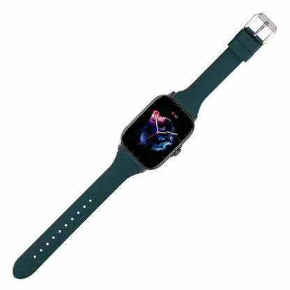 For Huami Amazfit GTS 4 / 3 / 2 / Mini / Bip U 20mm Smart Watch Strap Pin Buckle Silicone Bandish Green