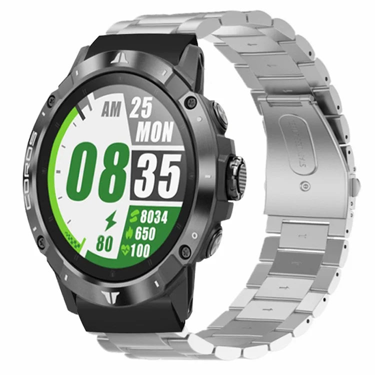 For Coros Vertix 2 / Garmin Fenix 7X / 6X / 5X Stainless Steel Watch Band Strap with 26mm PC Connector