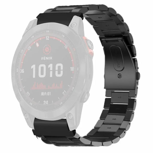 For Huami Amazfit Falcon / Garmin Fenix 7 / 6 / 5 Watch Band Stainless Steel Strap with 22mm PC Connector