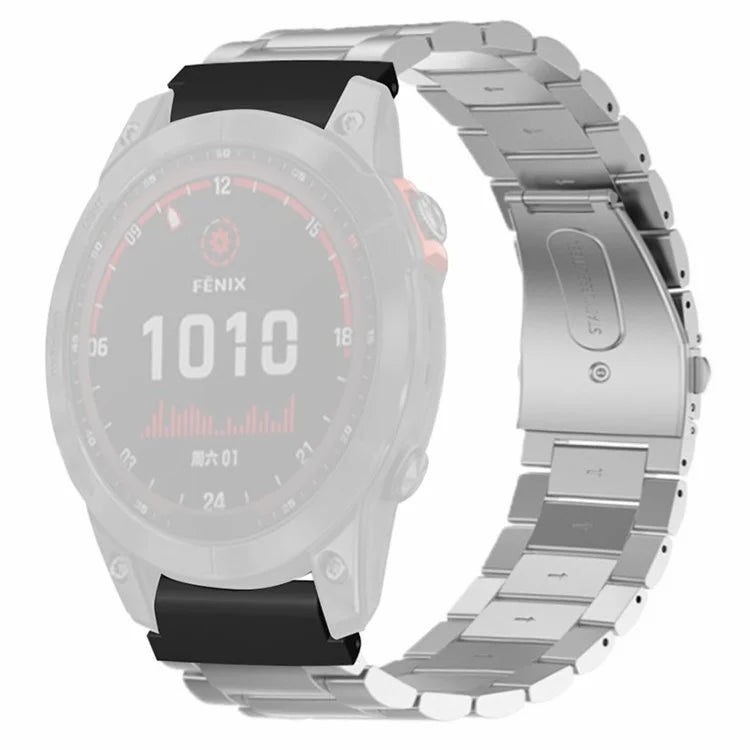 For Huami Amazfit Falcon / Garmin Fenix 7 / 6 / 5 Watch Band Stainless Steel Strap with 22mm PC Connector