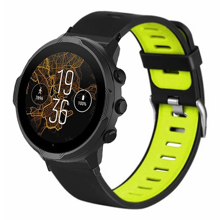 For Suunto Spartan Sport Wrist HR Baro / Suunto 7 Watch Bands Dual Color Silicone Straps