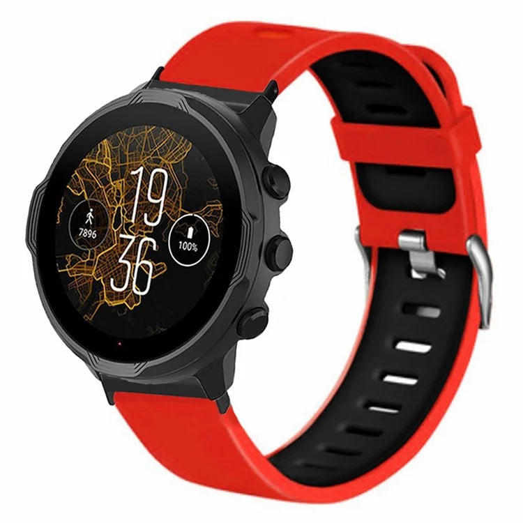 For Suunto Spartan Sport Wrist HR Baro / Suunto 7 Watch Bands Dual Color Silicone Straps