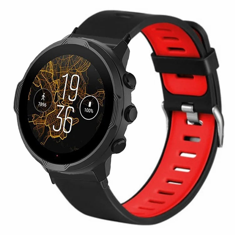 For Suunto Spartan Sport Wrist HR Baro / Suunto 7 Watch Bands Dual Color Silicone Straps