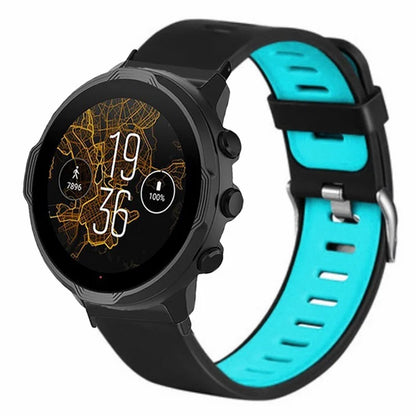 For Suunto Spartan Sport Wrist HR Baro / Suunto 7 Watch Bands Dual Color Silicone Straps