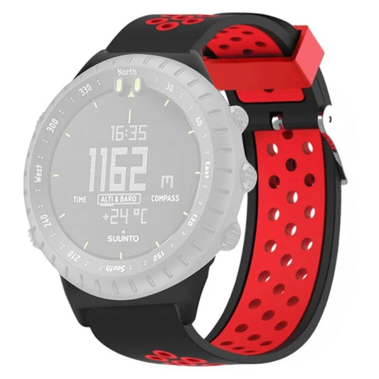 For Suunto Core Silicone Watch Bands Dual Color Breathable 22mm Sport Straps