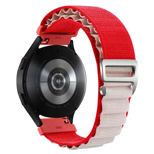 For Huawei / Samsung / Huami Amazfit GTS 4 / 3 / 2 / 1 / mini Watch Band Universal 20mm Nylon Wrist Strap+White